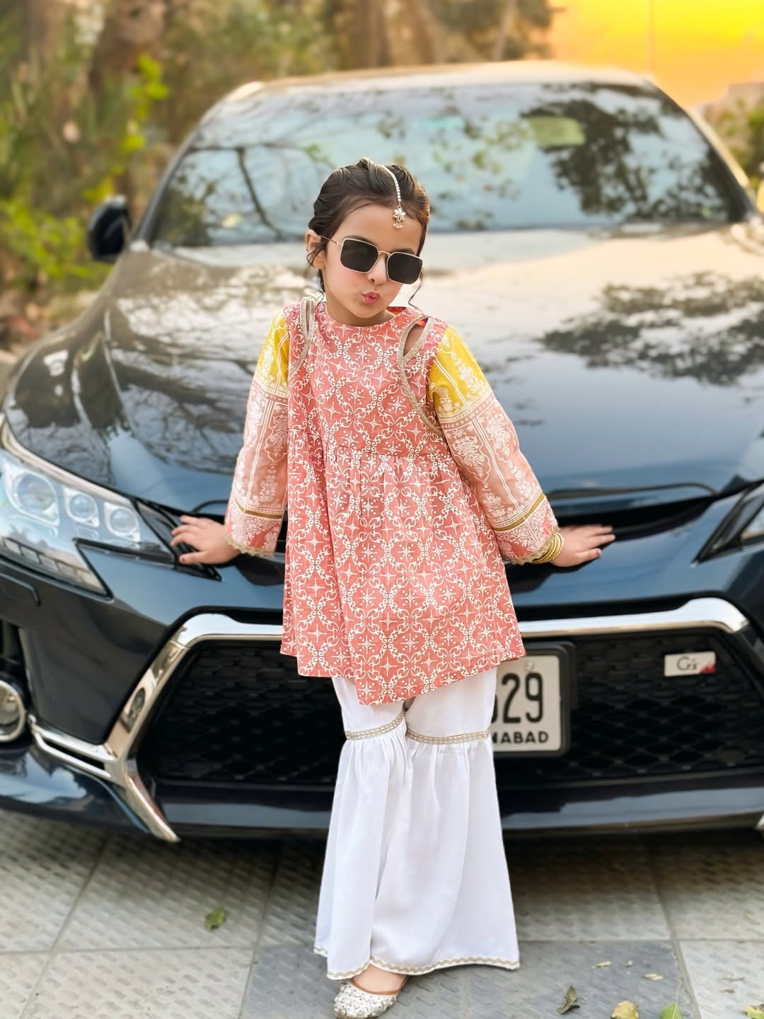 Royal Peach Ethnic Sharara Outfit