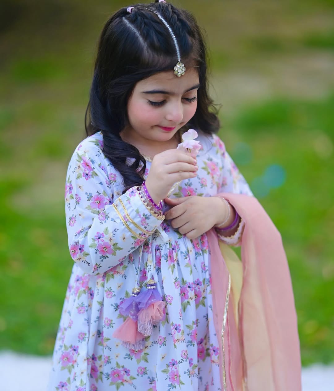 Floral Anaya Pastel Sharara Set with Dupatta
