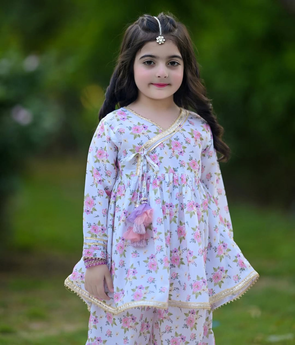 Floral Anaya Pastel Sharara Set with Dupatta