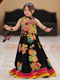 Black Avni Floral Princess Lehenga Set