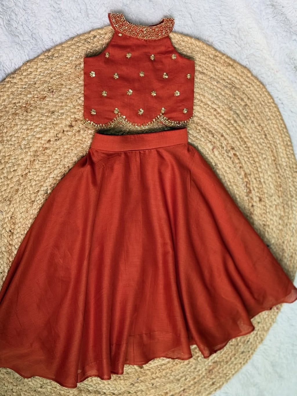 Mahi Royal Orange Lehenga Set