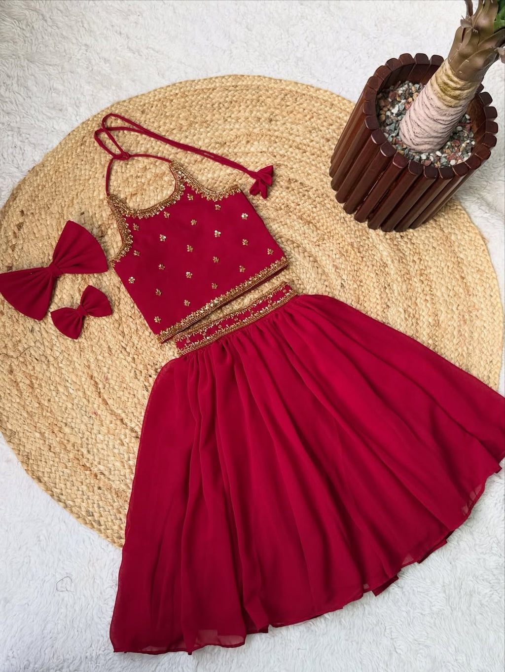 Aadhya Stylish Pink Lehenga Set