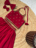 Aadhya Stylish Pink Lehenga Set