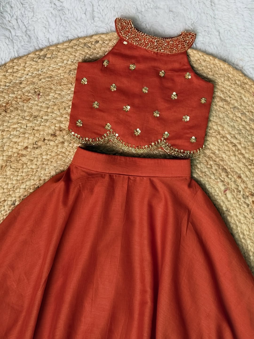 Mahi Royal Orange Lehenga Set