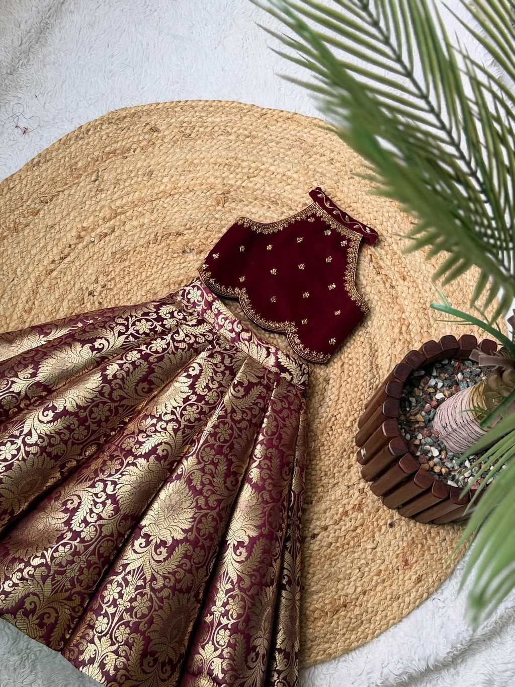 Pihu Maroon Designer Lehenga Set