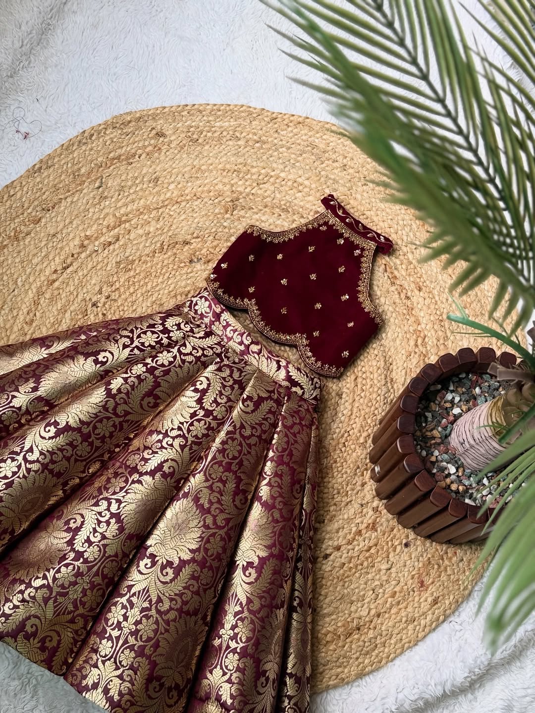 Pihu Maroon Designer Lehenga Set
