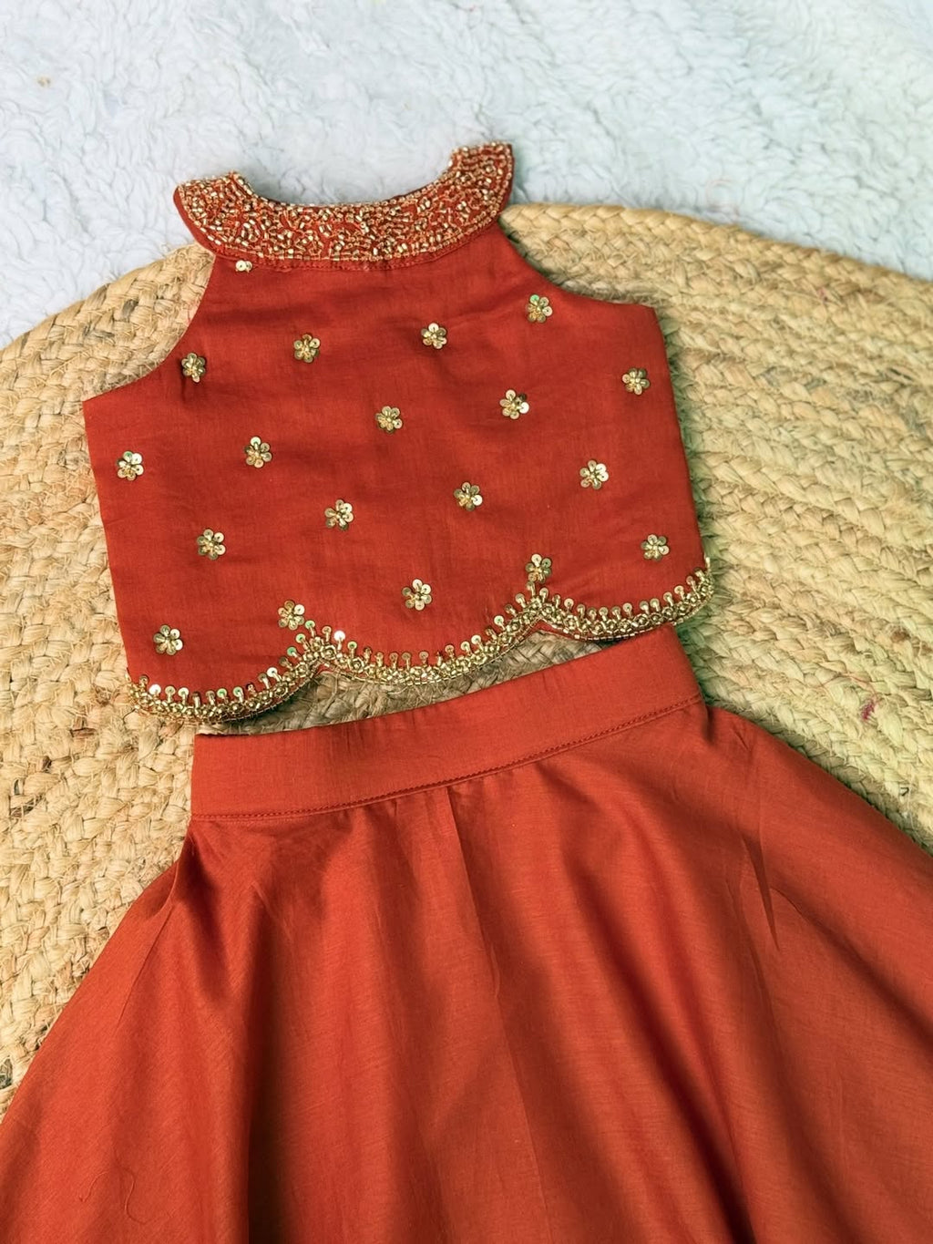 Mahi Royal Orange Lehenga Set