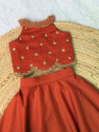 Mahi Royal Orange Lehenga Set