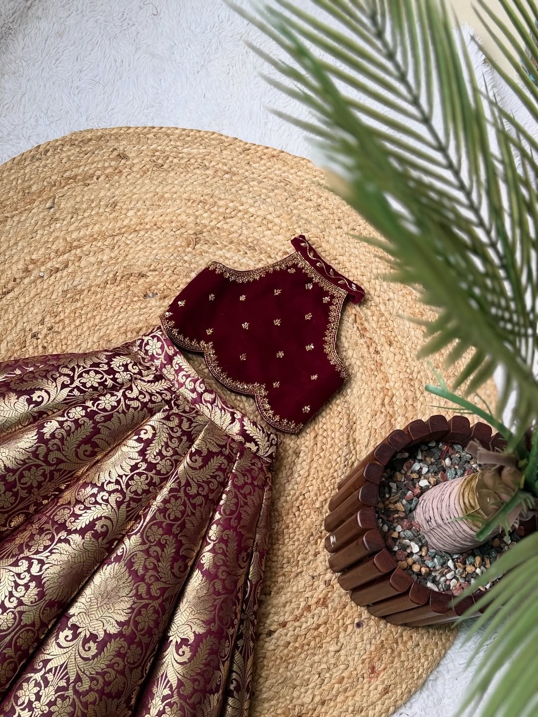 Pihu Maroon Designer Lehenga Set