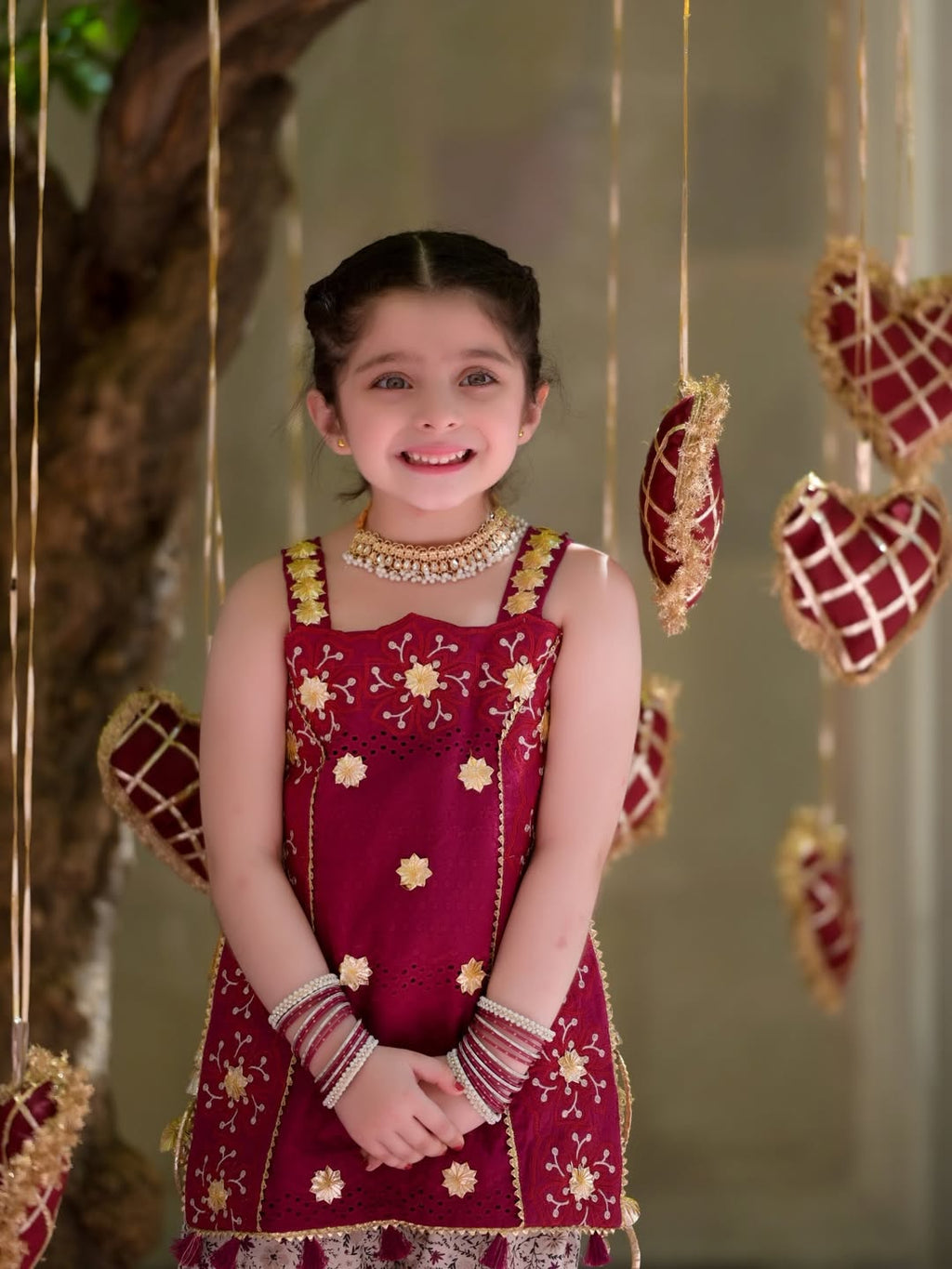 Little Ayesha Embroidered Gharara Set