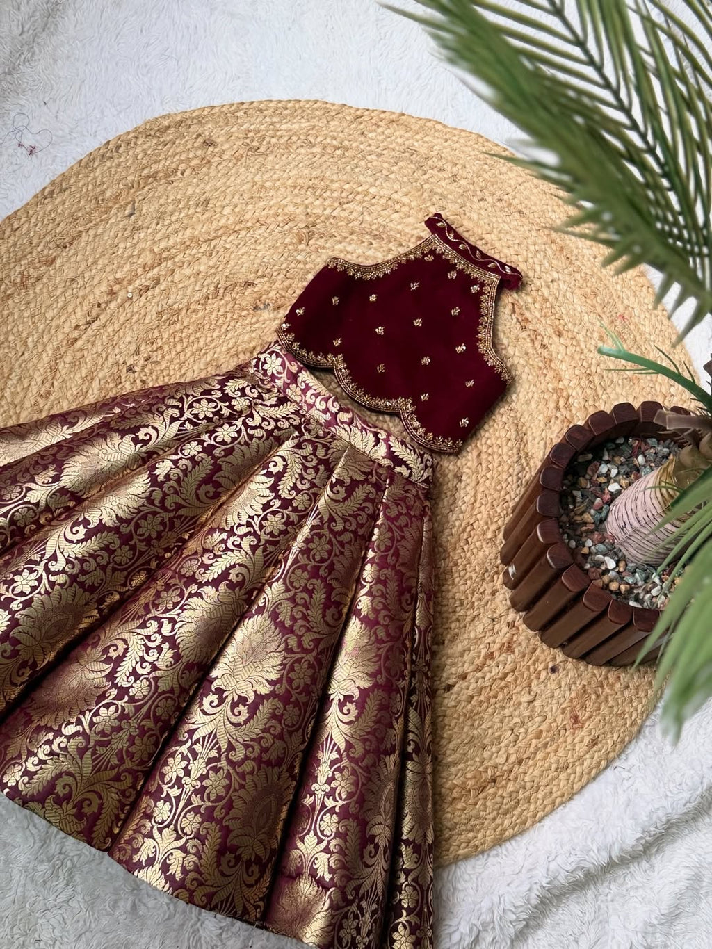 Pihu Maroon Designer Lehenga Set