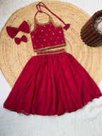 Aadhya Stylish Pink Lehenga Set