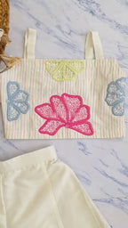 Myra Ivory Floral Sharara Set