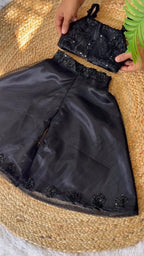 Anika Black Designer Palazzo Set