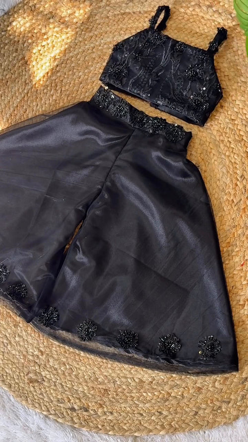 Anika Black Designer Palazzo Set