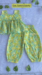 Lime Blossom Peplum Co-ord Set