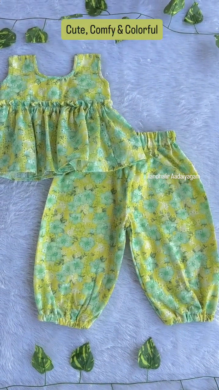 Lime Blossom Peplum Co-ord Set