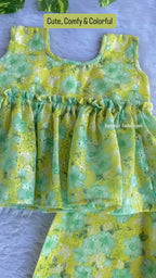 Lime Blossom Peplum Co-ord Set