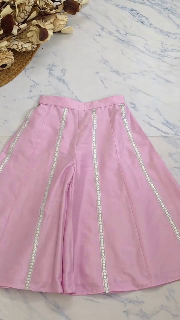 Meher Pink Tassel Sharara Set