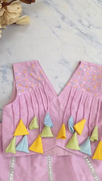 Meher Pink Tassel Sharara Set