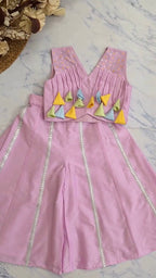 Meher Pink Tassel Sharara Set