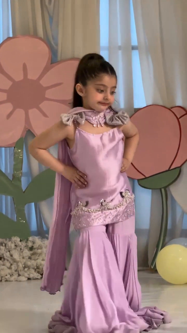 Lilac Princess Sharara Set