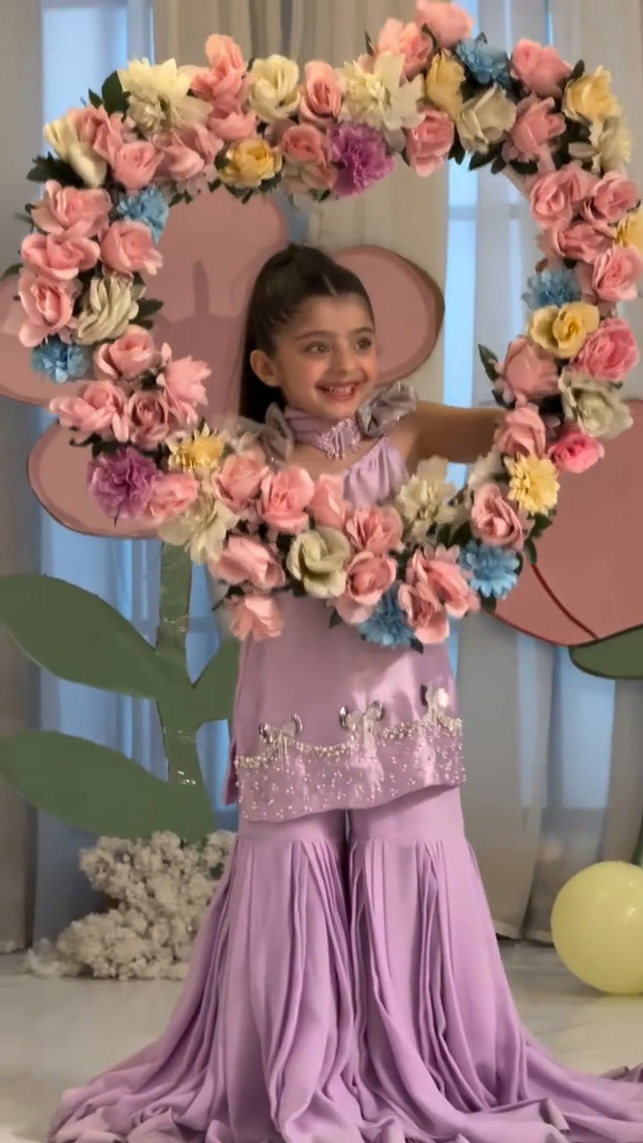 Lilac Princess Sharara Set