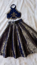 Ridhima Blue Banarasi Lehenga Set