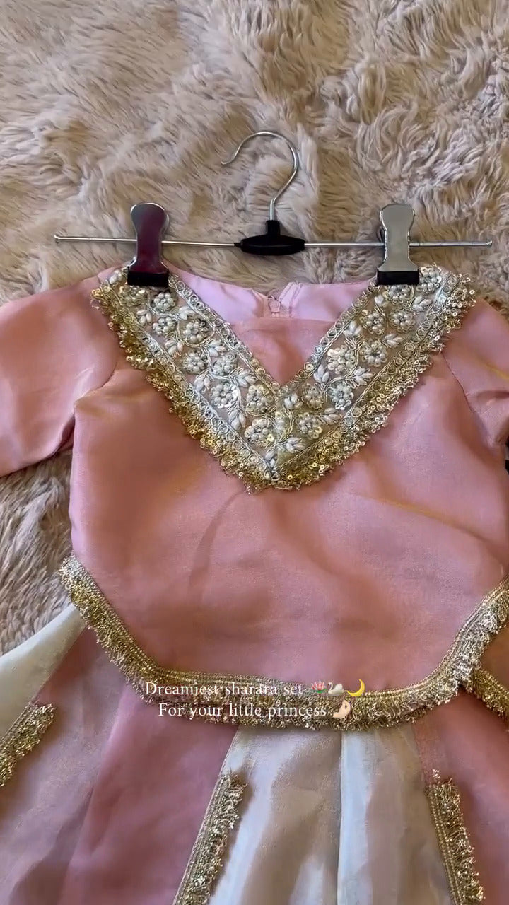 Blush Pink Princess Sharara Set