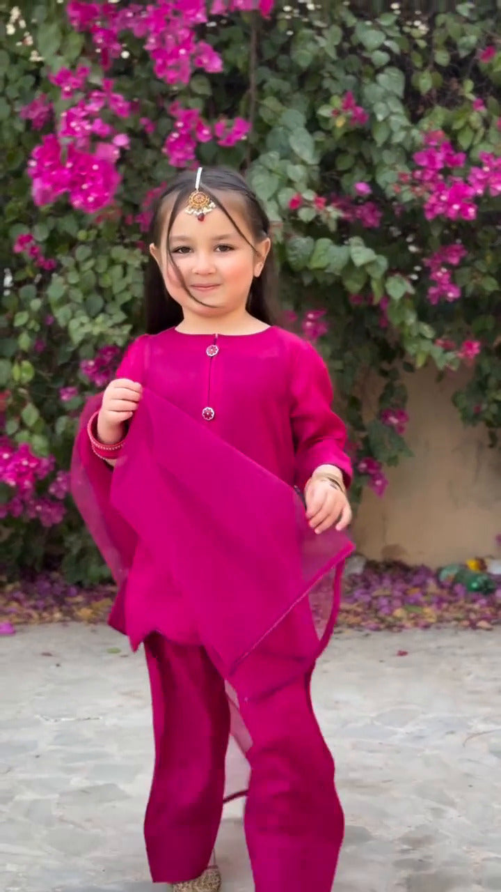 Little Princess Rani Pink Kids Suit Set