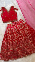 Riddhima Designer Red Lehenga Set