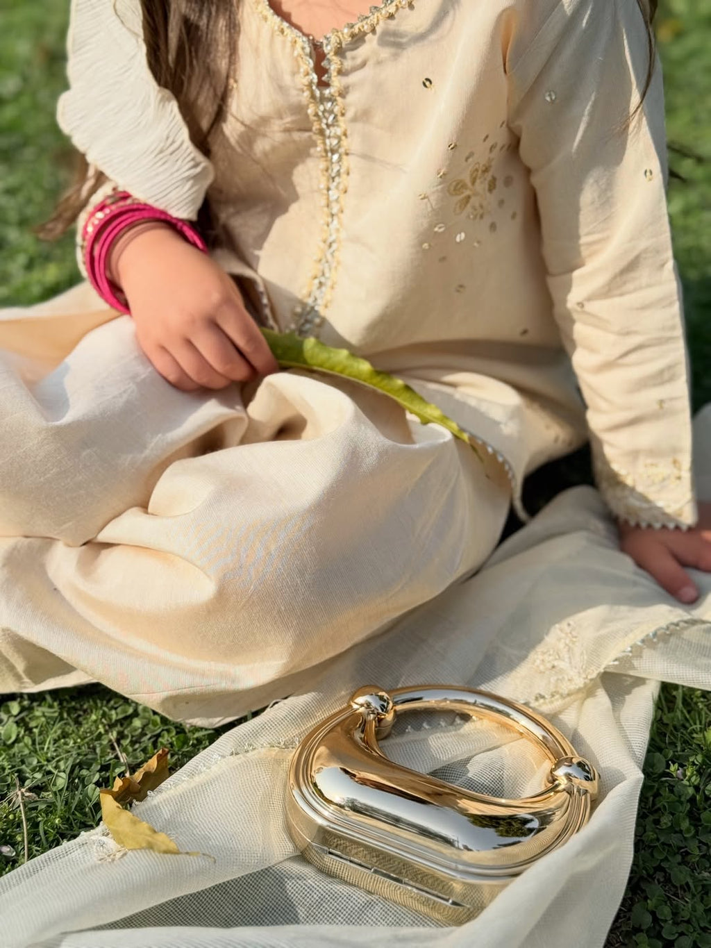 Saanvi Premium Cream Festive Outfit