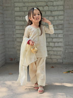 Saanvi Premium Cream Festive Outfit