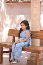 Myra Sky Blue Royal Dhoti Set