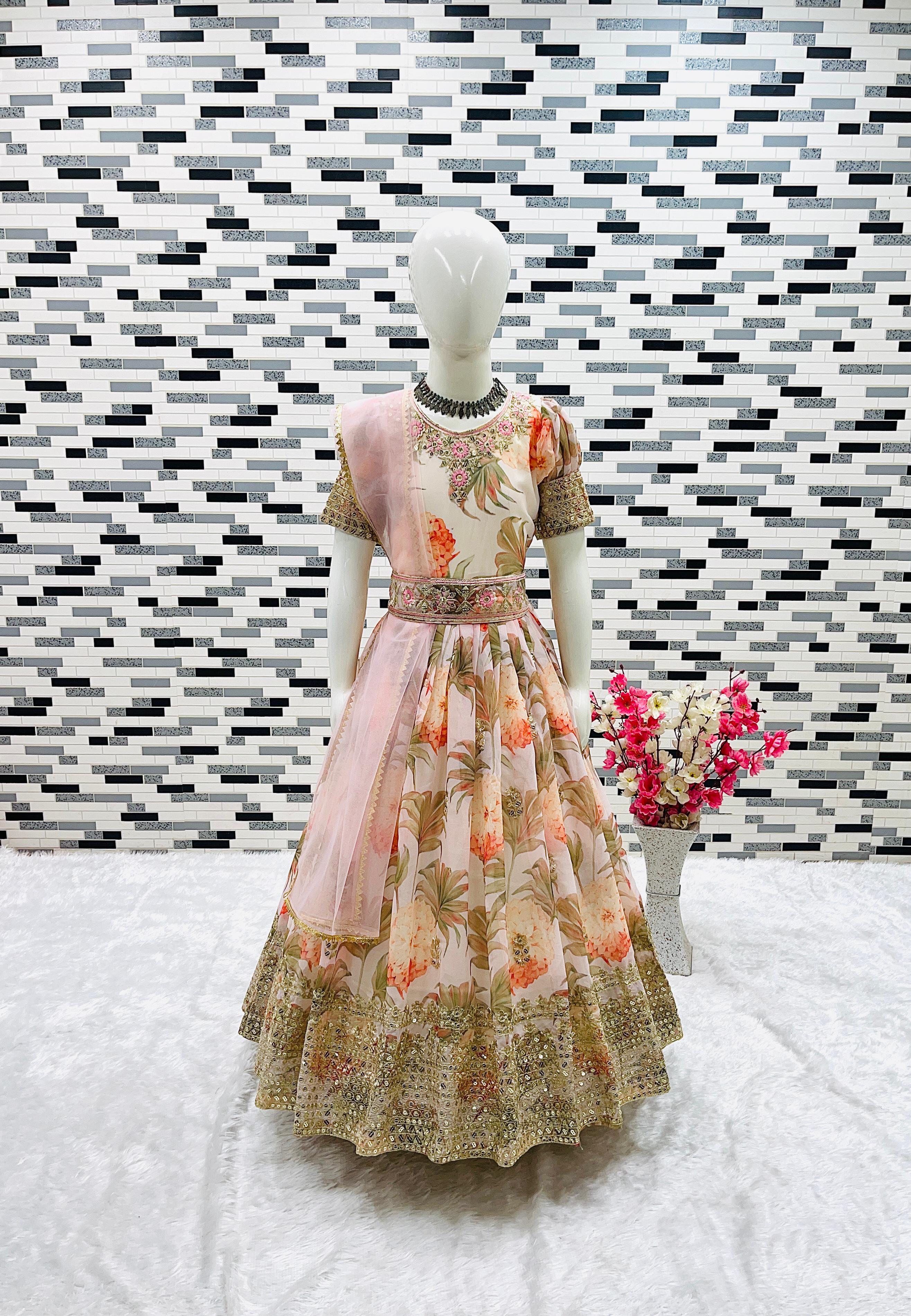 New Designer Heavy Fox Georgette Gown OC-152 Cream