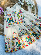 Abalone Pure Heavy Cotton  Kids Lehengha Choli