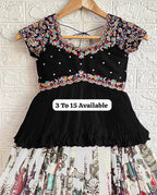NEW DESIGNER BLACK KEDIYA STYLE LAHENGA SET FULLY STTICHED OC-197