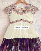 NEW DESIGNER OFF WHITE KEDIYA STYLE LAHENGA SET FULLY STTICHED OC-197