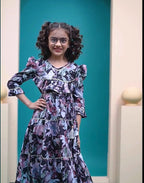 Samaira Black  Printed Gown