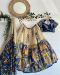 Off White Paithani Silk Lehenga