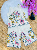 Awesome Trending Cotton Fabric Embroidery work Cord-set