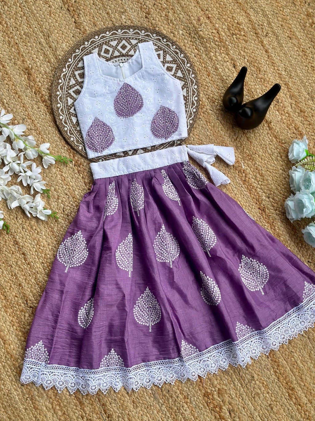 Trending Soft Silk With Foil Butta Work Kids Lahenga Choli
