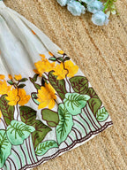 Stylish Floral Embroidery Work Lehenga Choli for Kids