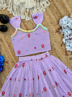 Trending Embroidery Work On Cotton Fabric Skirt Top