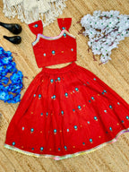 Trending Embroidery Work On Cotton Fabric Skirt Top