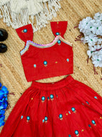Trending Embroidery Work On Cotton Fabric Skirt Top