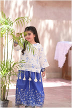 Anaya Blue Blossom Sharara Set