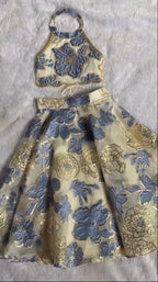 Royal Blue Blossom Lehenga Set