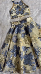 Royal Blue Blossom Lehenga Set