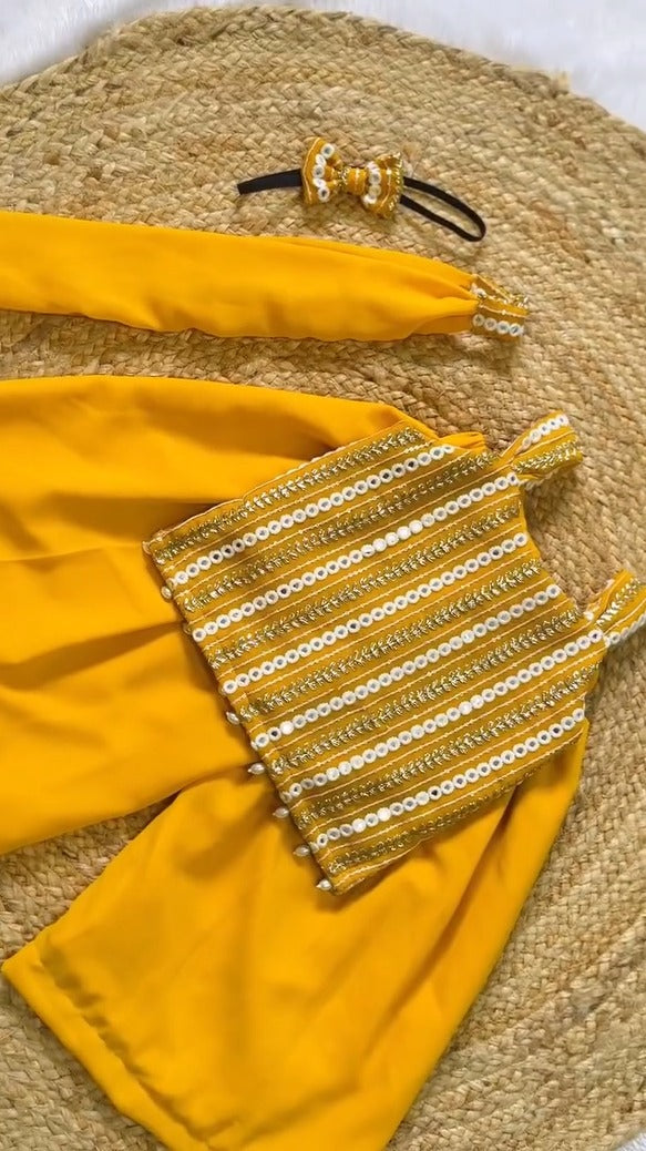 Sunshine Yellow Princess Palazzo Set